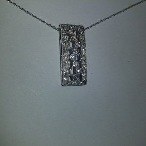18 inch 14kt white gold pend and chain